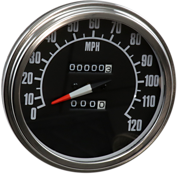 5\" FL-Style 2240:60 Speedometer with Reed Switch - \'68-\'84 Black Face 1991 - 1995
