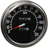 5\" FL-Style 2240:60 Speedometer with Reed Switch - \'68-\'84 Black Face 1991 - 1995