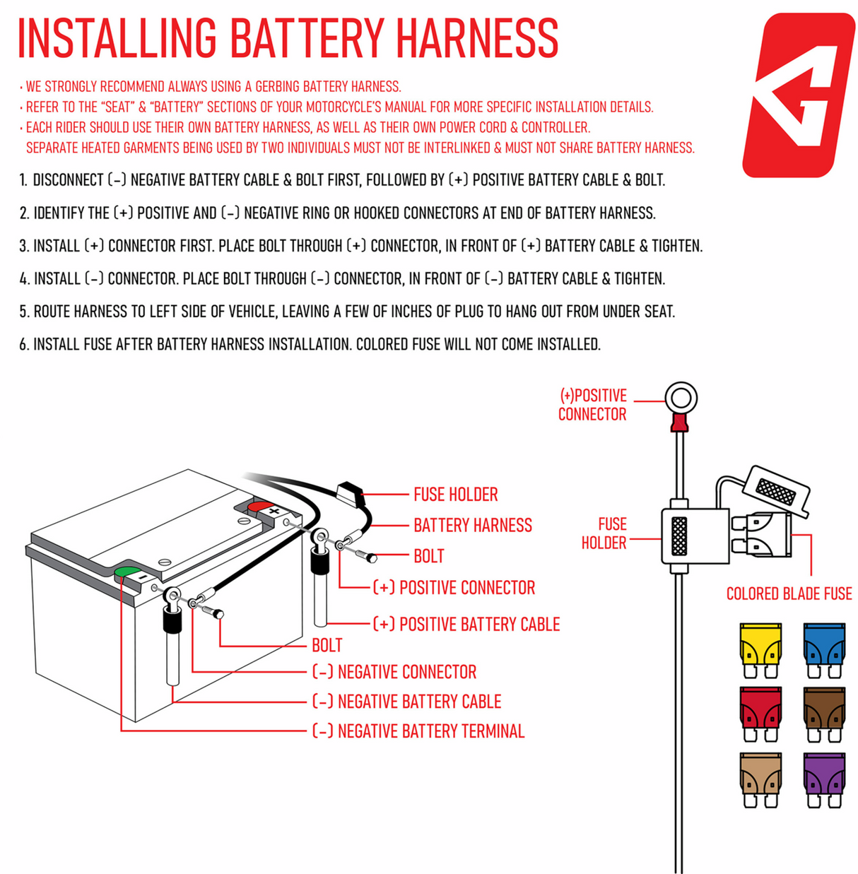 Harness - 12 V - Battery