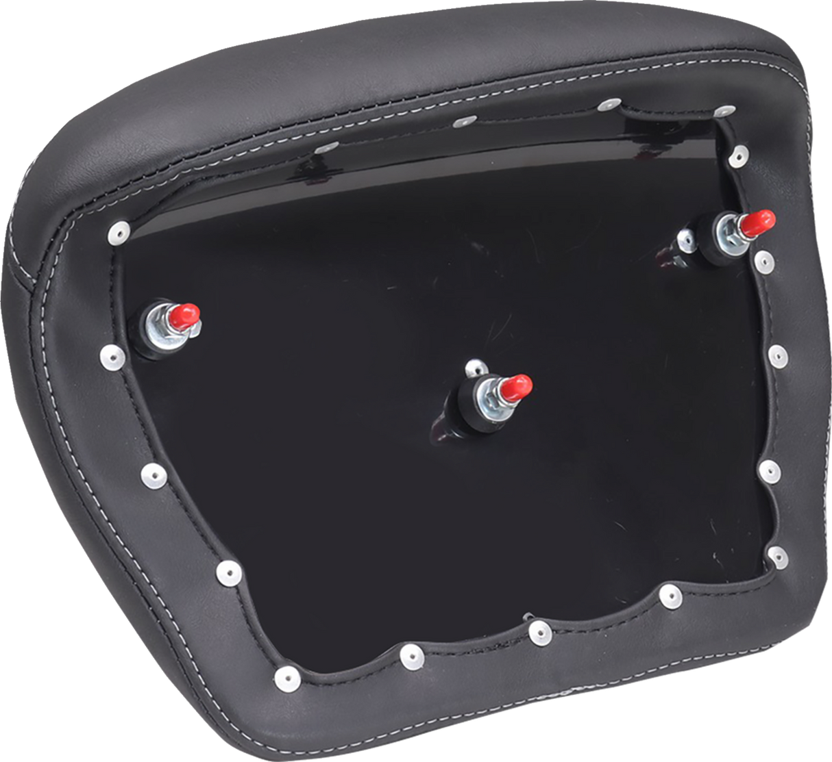 Deluxe Chopped Tour-Pak® Sissy Bar Pad - Black w/ Gunmetal Stitch - Touring 2023 - 2025