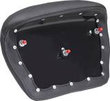 Deluxe Chopped Tour-Pak® Sissy Bar Pad - Black w/ Gunmetal Stitch - Touring 2023 - 2025