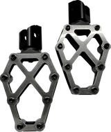 NXL Footpegs - Black w/ Stainless Steel Cover 2018 - 2024