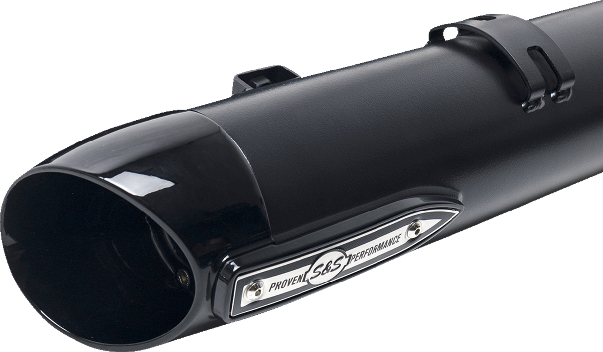 4\" Broadhead Slip-On Mufflers - Slash Cut - Black 2014 - 2022
