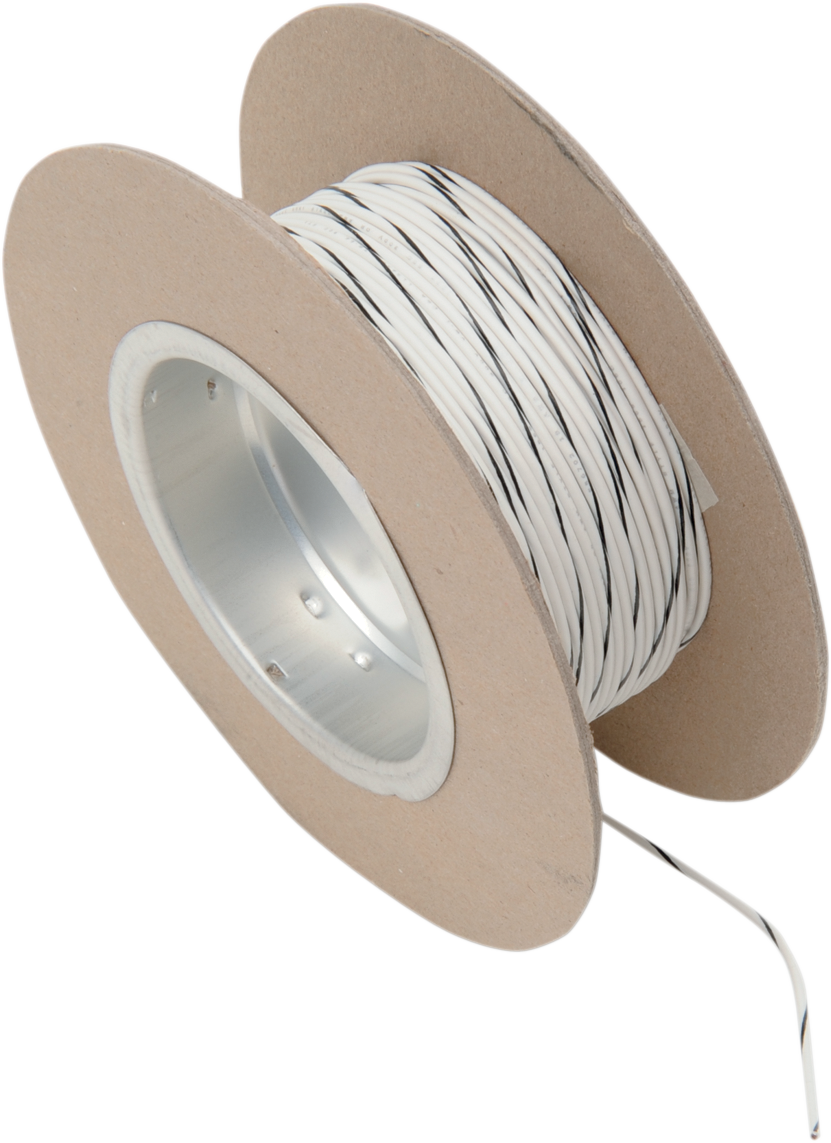 100\' Wire Spool - 18 Gauge - White/Black