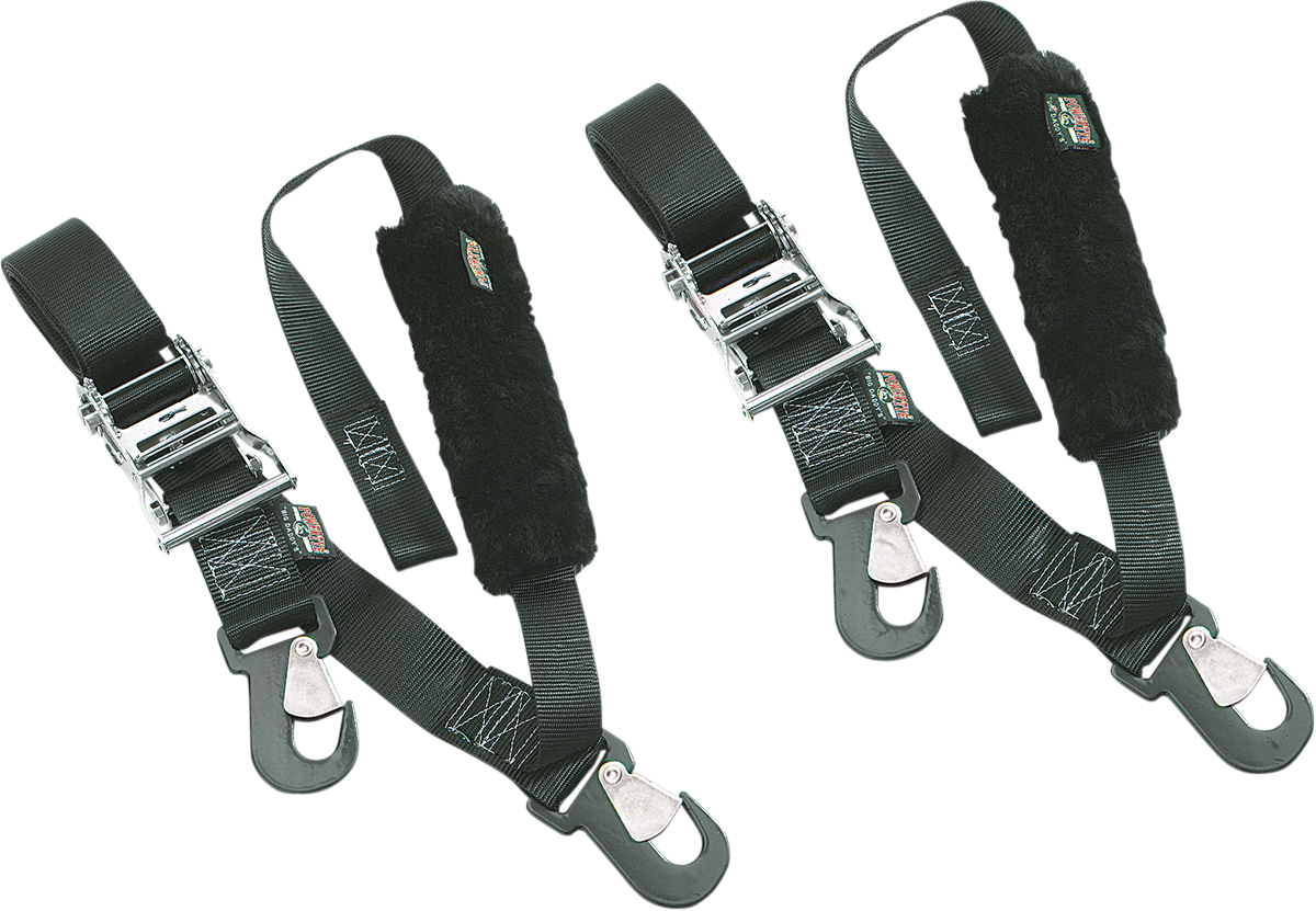 Big Daddy Tie-Down - 2\" - 2 Snap-hook Ends - Sewn-in Soft-Tye - Black