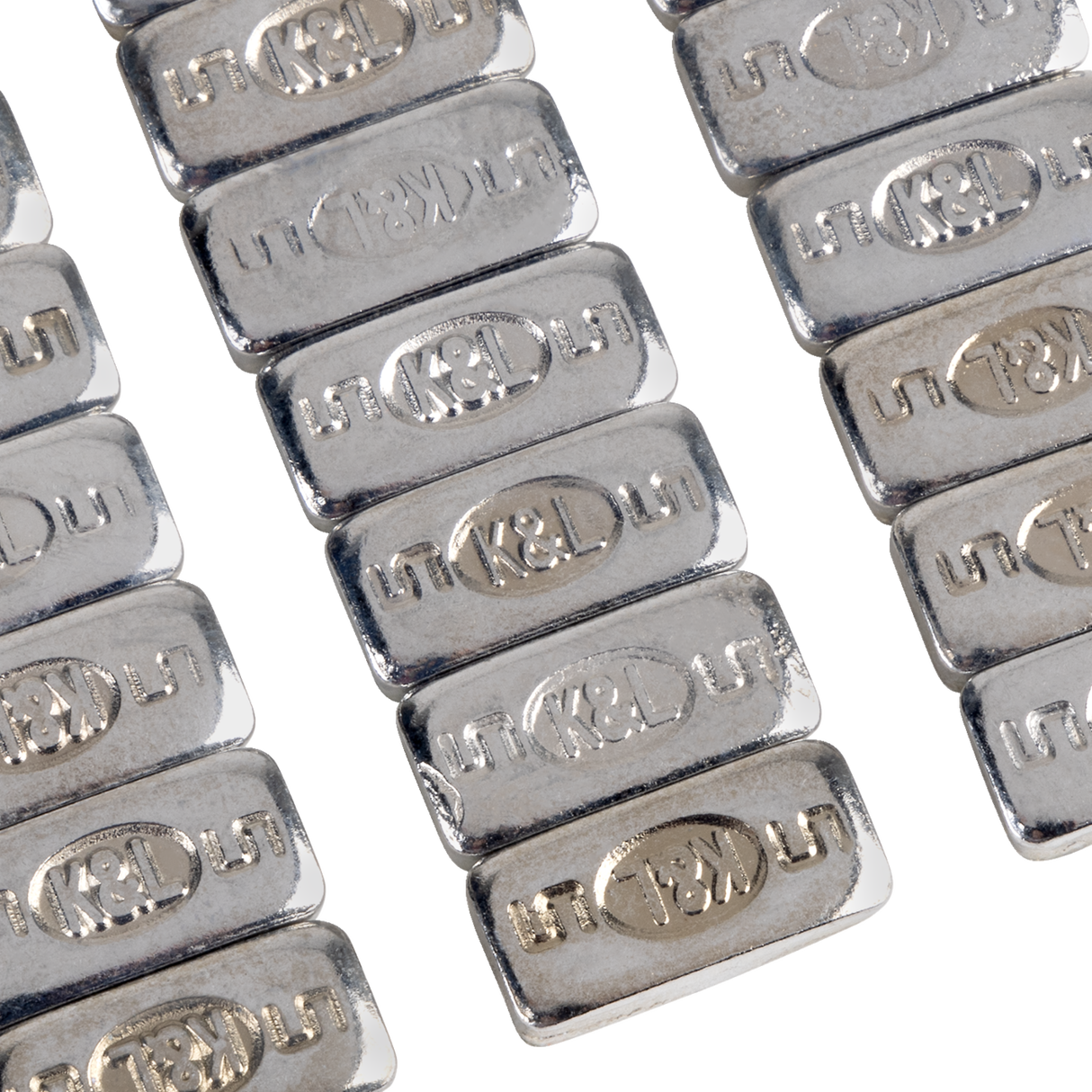 Wheel Weights - Rectangle - Adhesive Stick-On - Chrome - 36 Pack