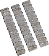 Wheel Weights - Rectangle - Adhesive Stick-On - Chrome - 36 Pack