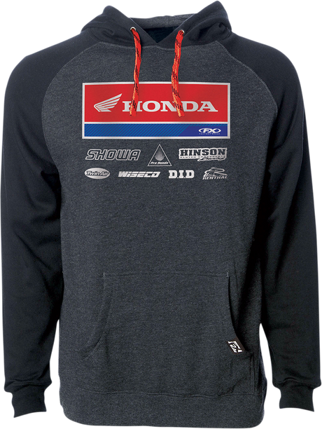 Honda 21 Racewear Hoodie - Charcoal/Black - Medium