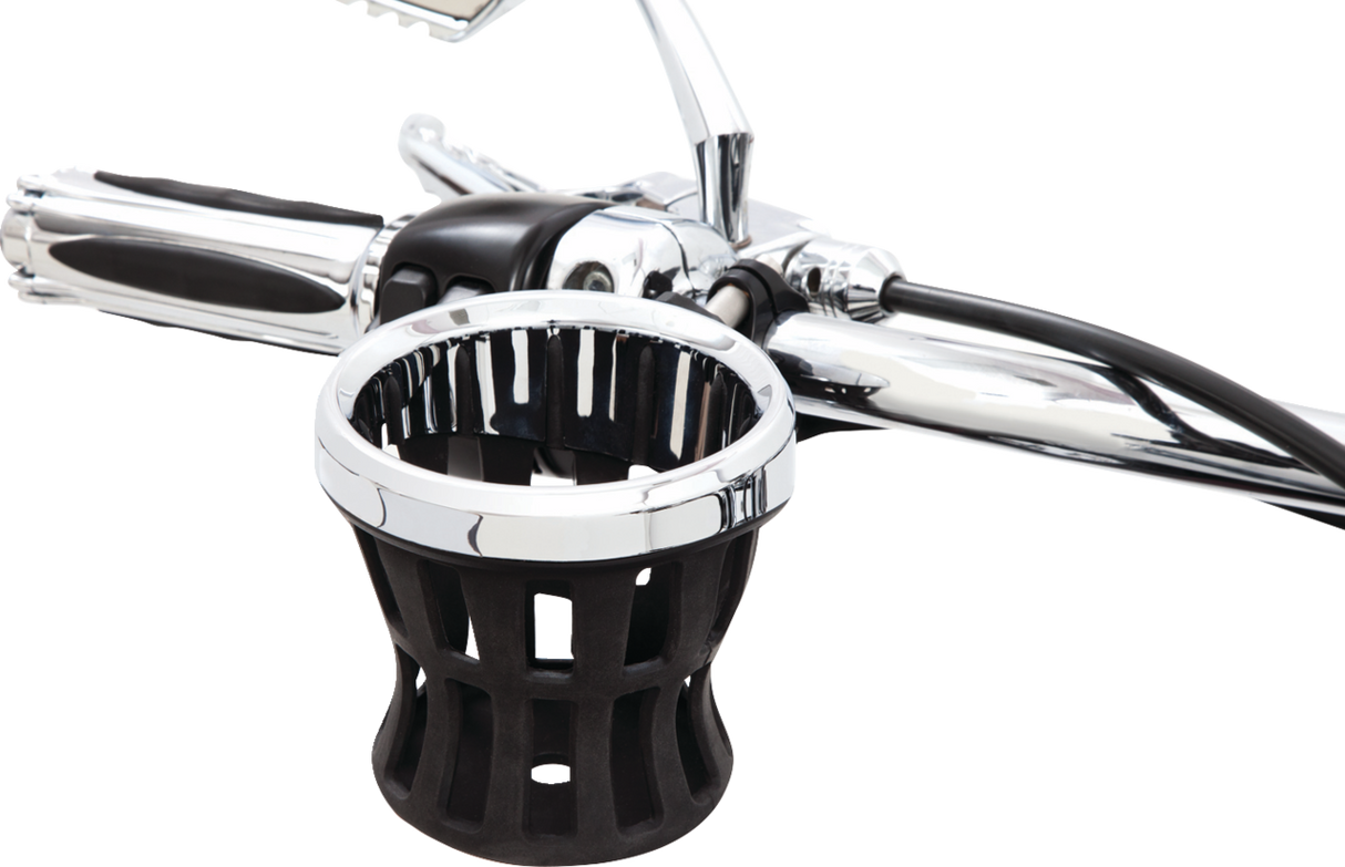 Drink Holder - Gen 2 - Chrome - Chrome 7/8\"/1\" Handlebar Mount