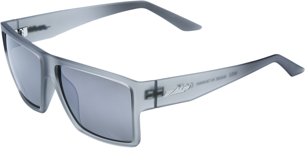Factory Sunglasses - Matte Crystal Smoke - Silver Mirror Lens