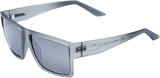Factory Sunglasses - Matte Crystal Smoke - Silver Mirror Lens