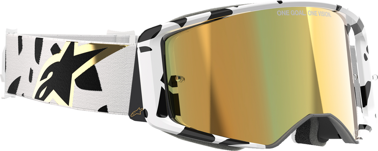 Supertech Goggle - Corp - White - ABS Vision - Gold Mirror Lens