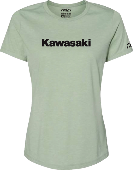 Women\'s Kawasaki T-Shirt - Light Heather Green - Small
