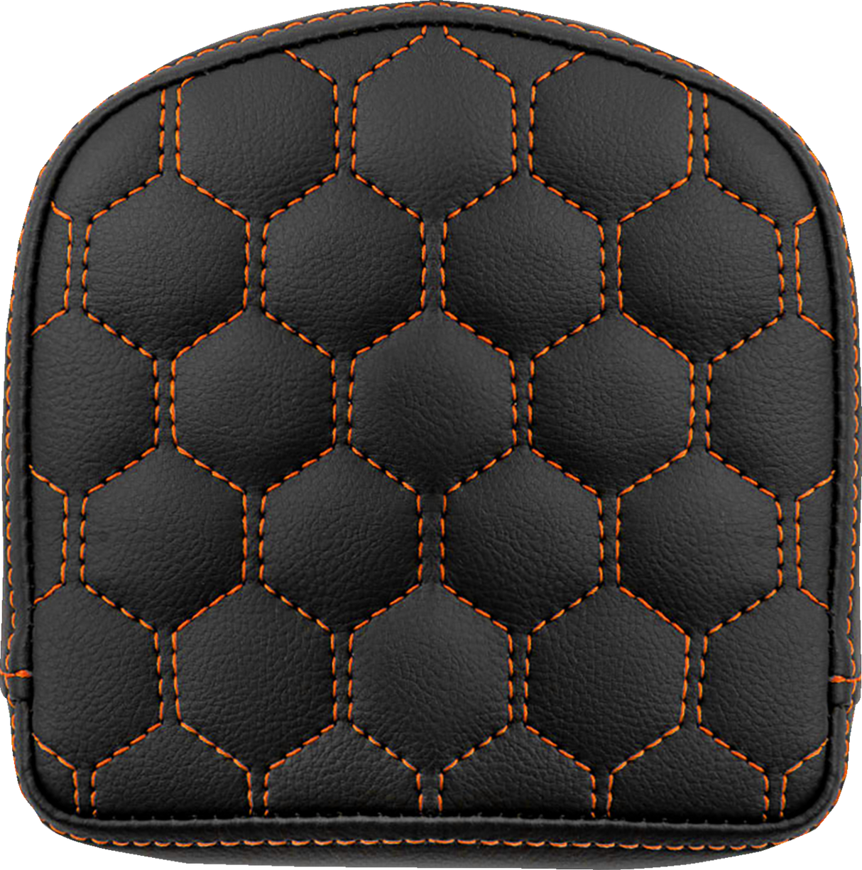 RoadSofa™ Sissy Bar Pad - Honeycomb - Orange Stitching