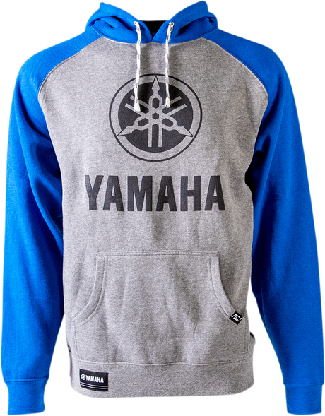 Yamaha Pullover Hoodie - Gray/Royal Blue - Large