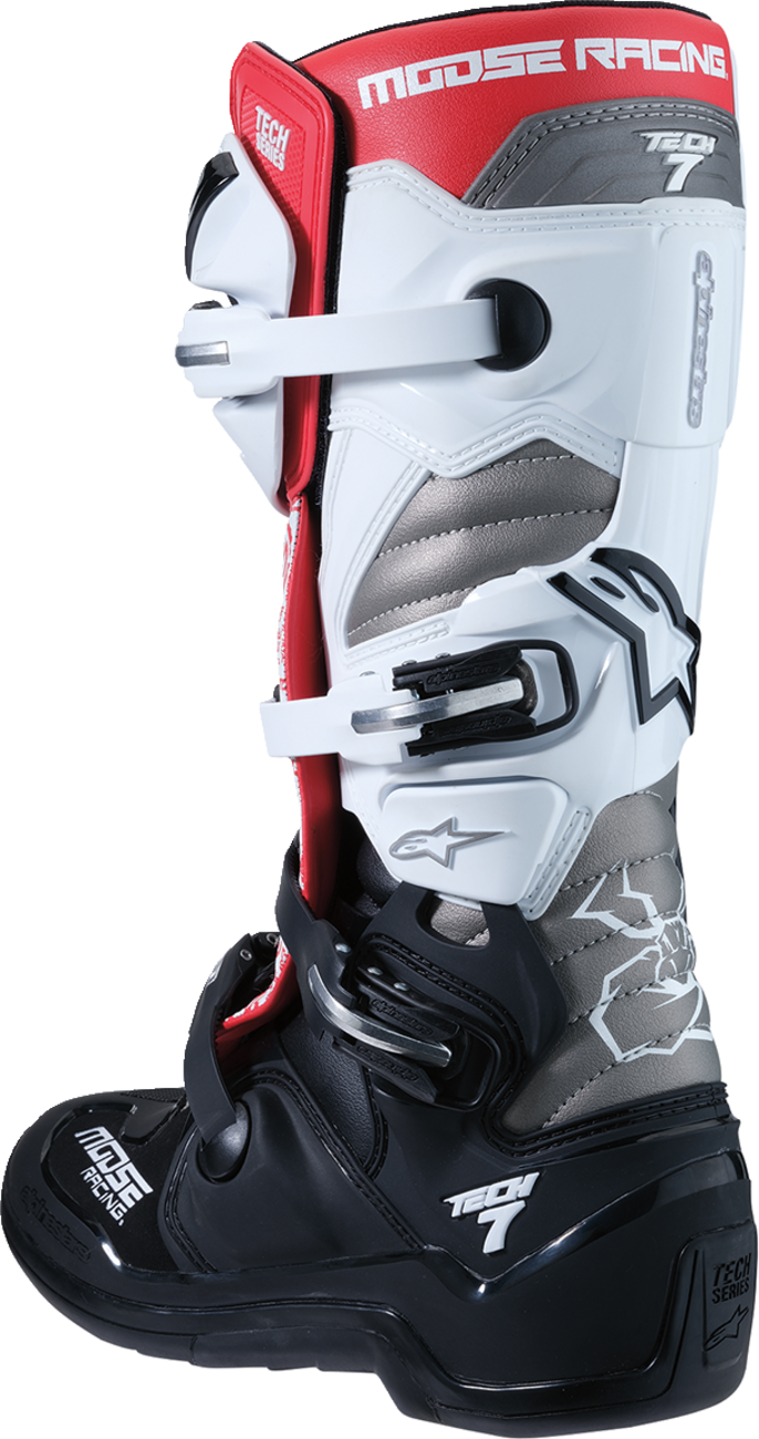 Tech 7 Boots - Black/White/Red - US 10