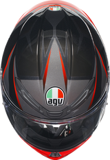 K6 S Helmet - Slashcut - Black/Gray/Red - XL