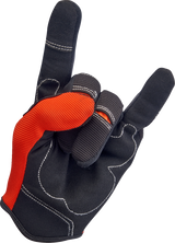 Moto Gloves - Orange/Black - Large