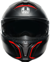 Tourmodular Helmet - Frequency - Matte Gunmetal/Red - Small