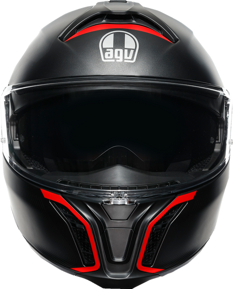 Tourmodular Helmet - Frequency - Matte Gunmetal/Red - Medium
