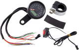 1-7/8\" Programmable Speedometer with Indicator Lights - Gloss Black - 220 KPH LED Black Face 1999 - 2003