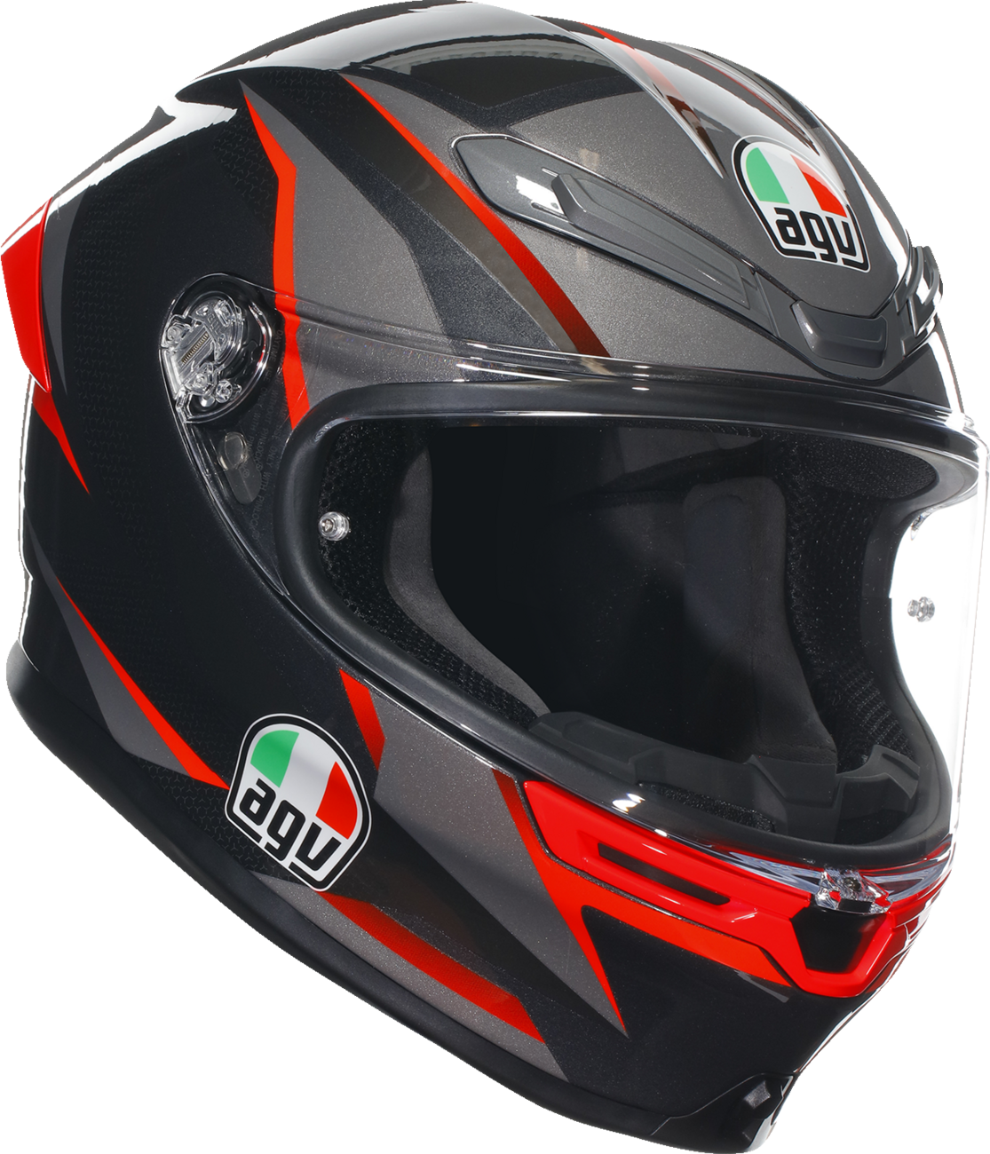 K6 S Helmet - Slashcut - Black/Gray/Red - XL