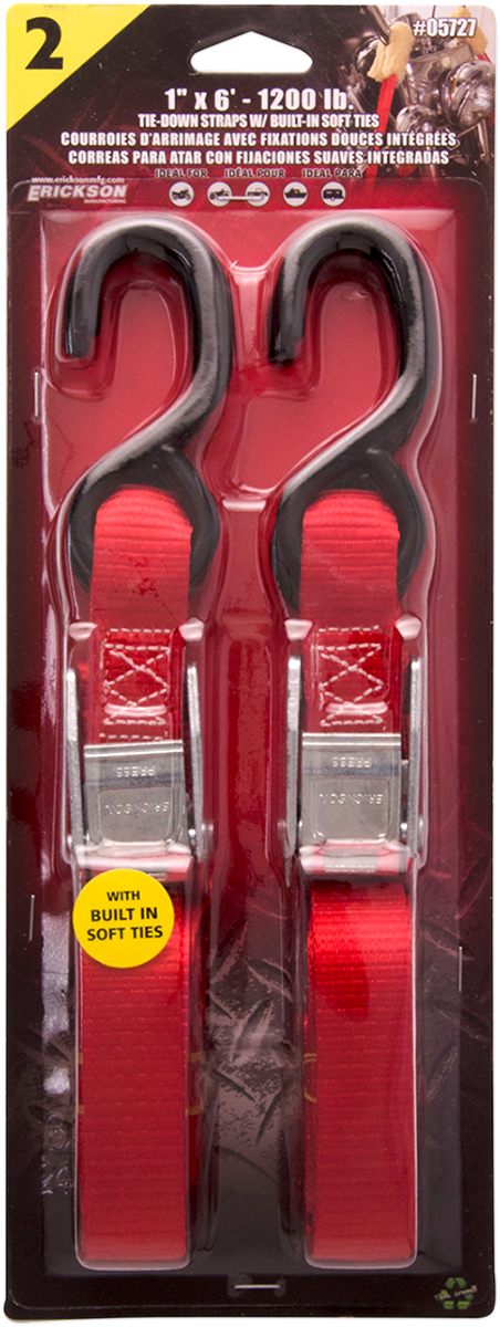 Soft Tie Tie-Down - 1\" x 6\' - Red