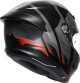 K6 S Helmet - Karve - Matte Black/Gray/Red - XL