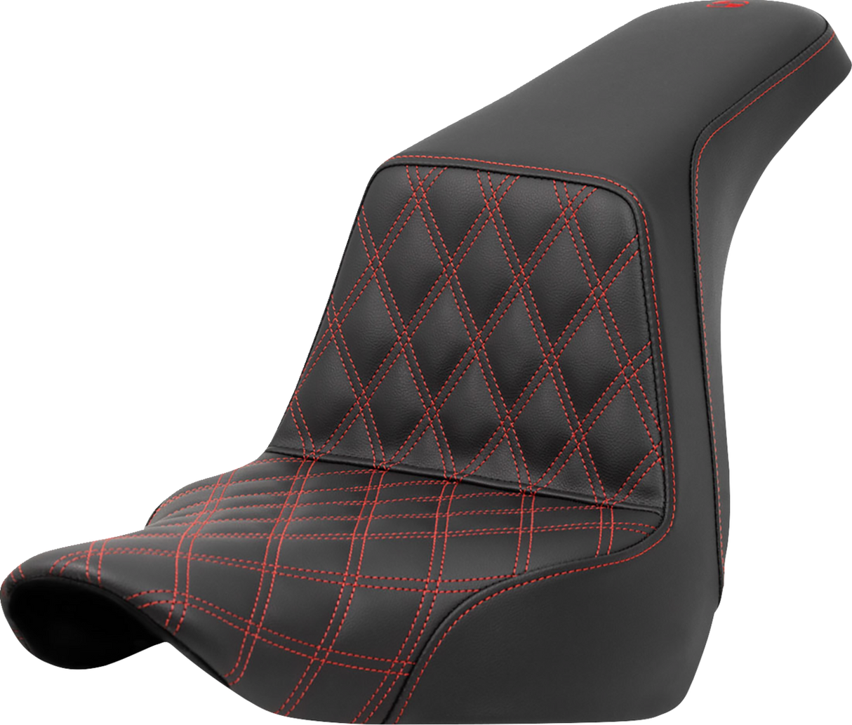 Step-Up Seat - Front Lattice Stitch - Red Stitch - FXLR/FLSB \'18-\'21 2018 - 2021