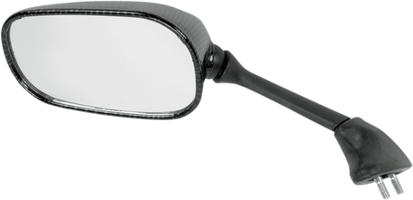 Mirror - Side View - Black/Carbon Fiber - Rectangle - Left - Yamaha 2003 - 2008
