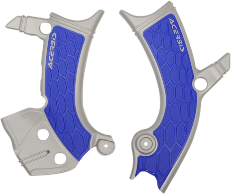 X-Grip Frame Guards - Silver/Blue - Yamaha 2018 - 2023