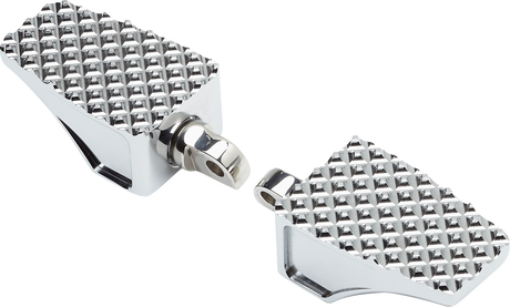 County Line Billet Footpegs - Male Mount - Chrome 1984 - 2022