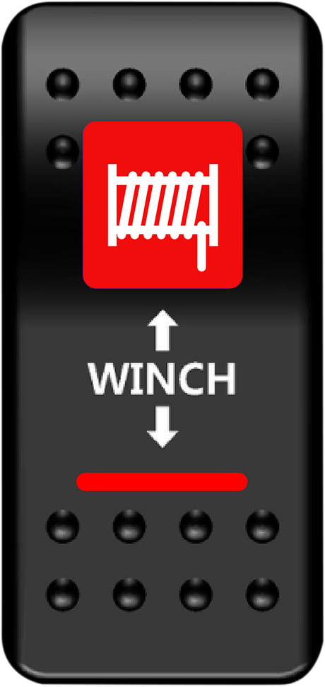 Rocker Switch -Winch - Red