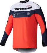 Pro-Dura Long-Sleeve Jersey - Navy/Hot Orange/White - Large