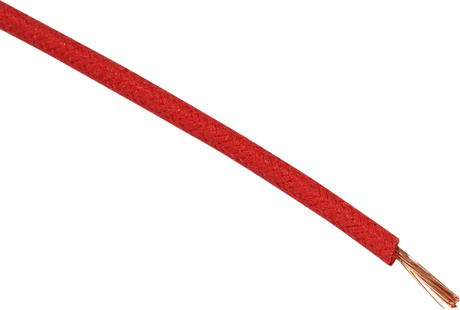 25\' Cloth-Braided Wire Spool - 16 Gauge - Red