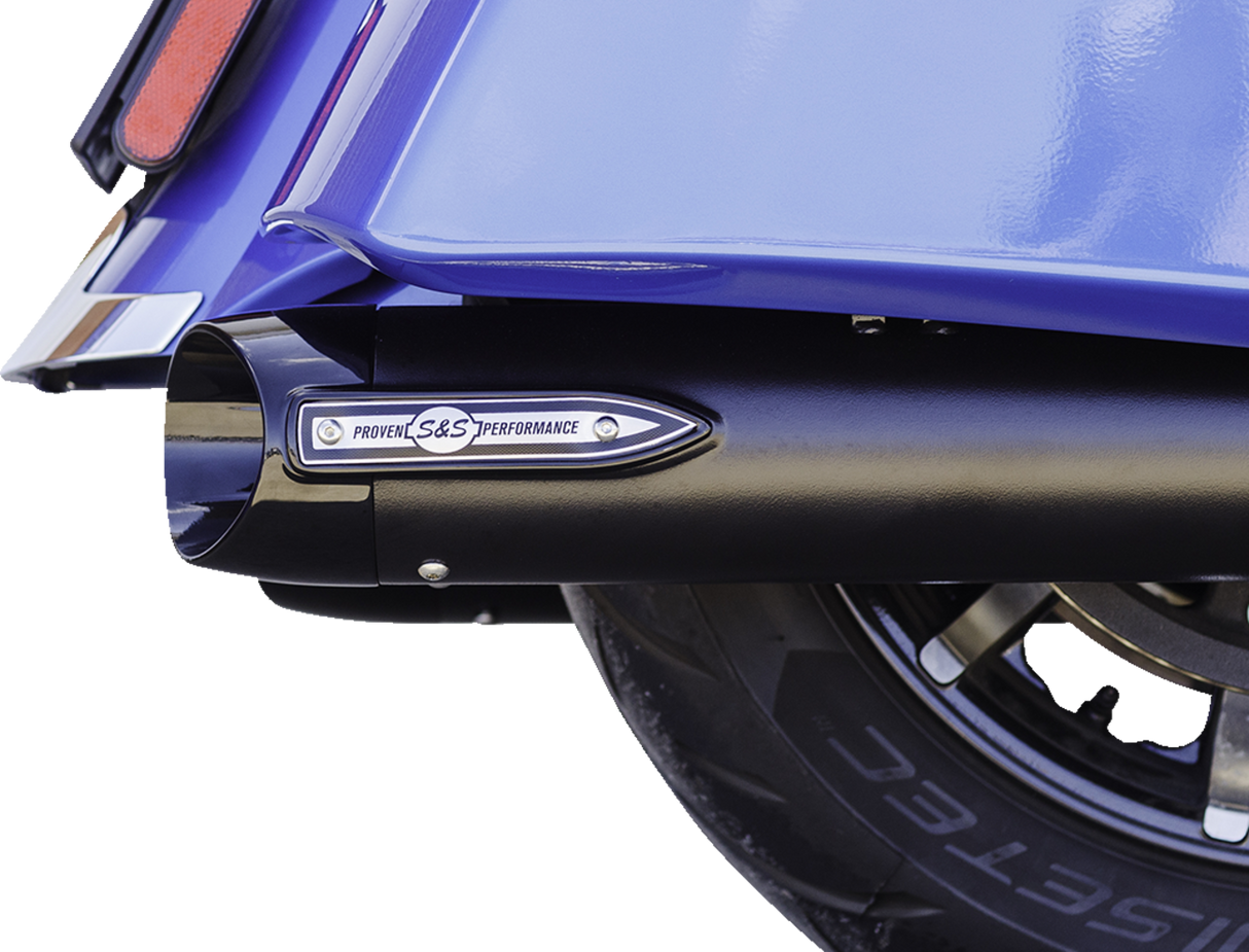 4\" Broadhead Slip-On Mufflers - Slash Cut - Black 2014 - 2022