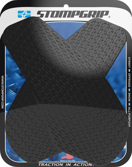 Traction Pad Tank Grips - Icon - Black - YZF-R6 2003 - 2005