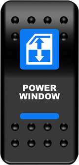 Rocker Switch - Power Window - Blue