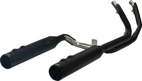 2-into-2 Dominator Exhaust System with 4-1/2\" Mufflers - Black with Race Tip - M8  2017 - 2024