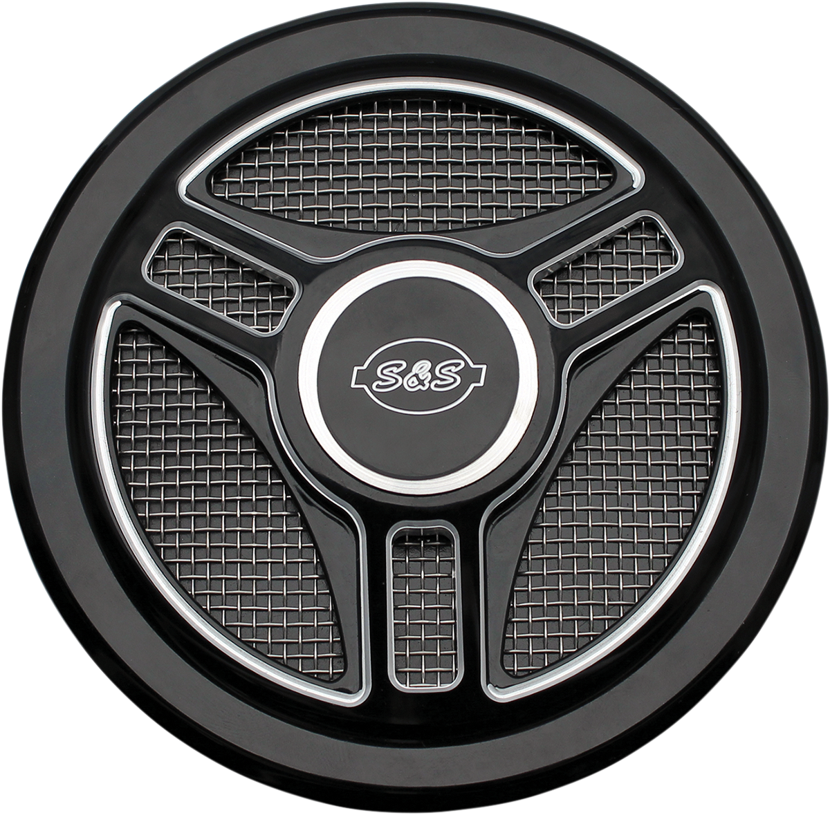 Air Cleaner Cover - Triple-Spoke - Black