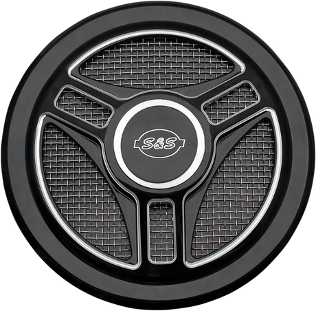 Air Cleaner Cover - Triple-Spoke - Black