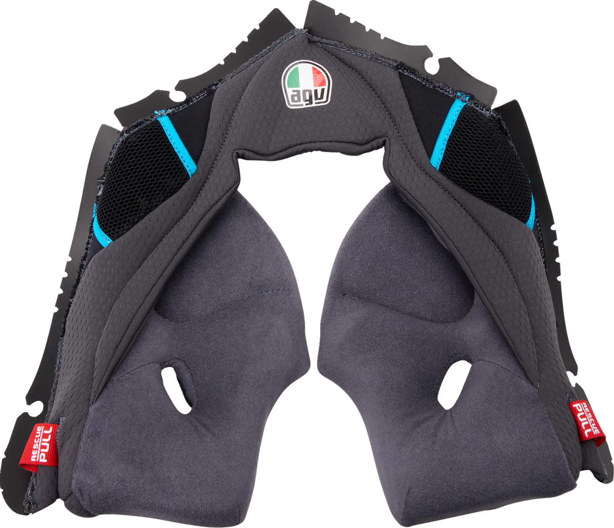 Pista GP RR Cheek Pads - Gray/Cyan - XL