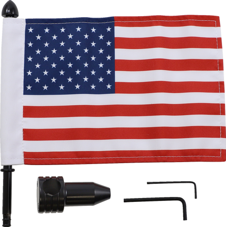 Saddlebag - Fixed Upright Flag Mount - 3/4\" Bar - 6\" X 9\" Flag
