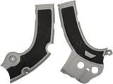 X-Grip Frame Guards - Silver/Black - YZ 250F/450F/WR250F/450F 2016 - 2019