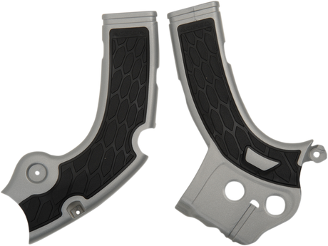 X-Grip Frame Guards - Silver/Black - YZ 250F/450F/WR250F/450F 2016 - 2019