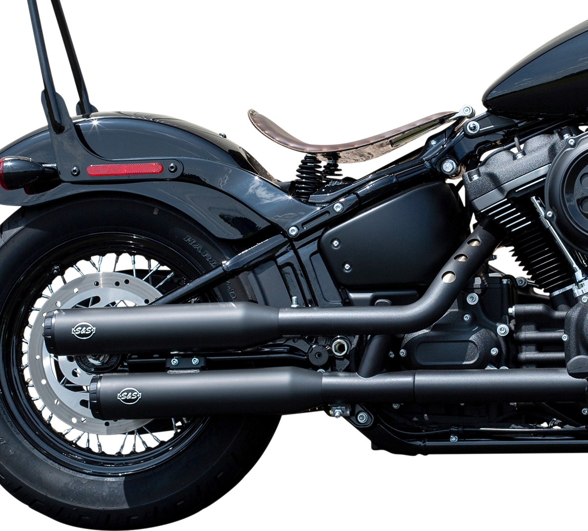 Grand National Race Mufflers for Softail - Black 2018 - 2022