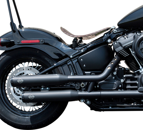 Grand National Race Mufflers for Softail - Black 2018 - 2022