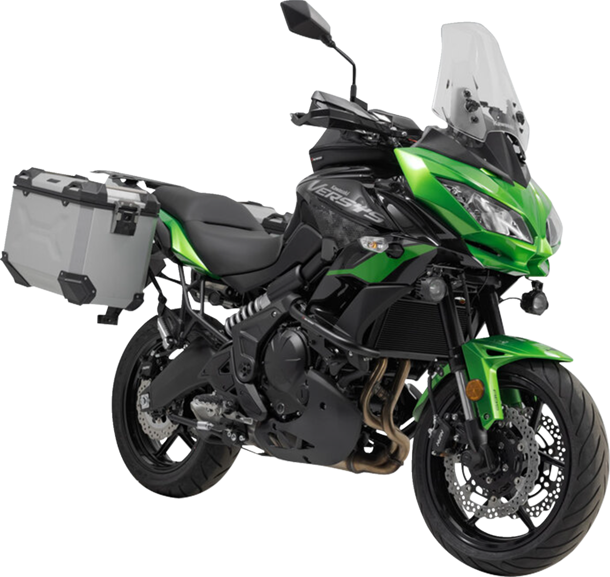 TRAX ADV Aluminum Case System - Silver - Kawasaki Versys 650 \'14-\'24 2014 - 2024