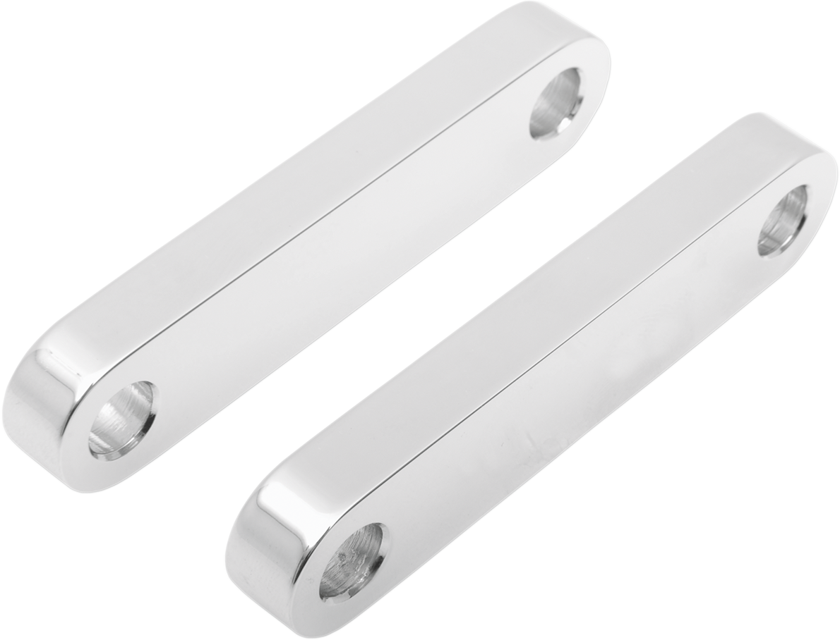 Hugger Front Fender Mounting Blocks - For 21\" Wheels - Chrome 1986 - 2017