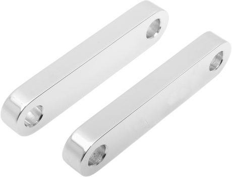 Hugger Front Fender Mounting Blocks - For 21\" Wheels - Chrome 1986 - 2017